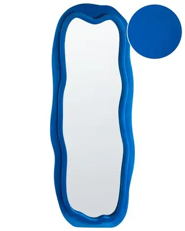 Wall Mirror BEAUNE 56 cm 160 cm Velvet Blue - Home Accessories