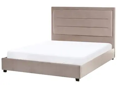 Waterbed Velvet ROUEN 140 x 200 cm (EU Double) Taupe - Bedroom