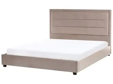Waterbed Velvet ROUEN 160 x 200 cm (EU King Size) Taupe - Bedroom