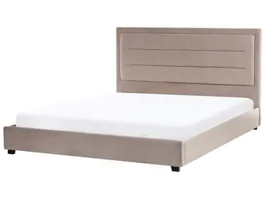 Waterbed Velvet ROUEN 180 x 200 cm (EU Super King) Taupe - Bedroom