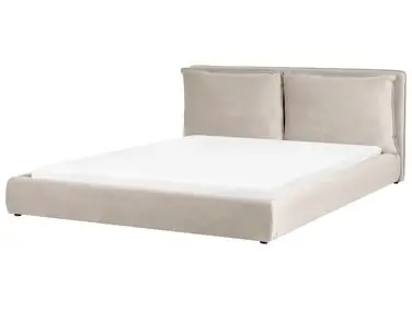 Waterbed Velvet BAJONNA 180 x 200 cm (EU Super King) Taupe - Bedroom