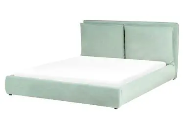Cama de agua Terciopelo BAJONNA 160 x 200 cm Verde menta - Dormitorio