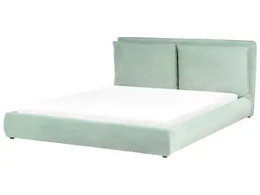 Cama de agua Terciopelo BAJONNA 180 x 200 cm Verde menta - Dormitorio