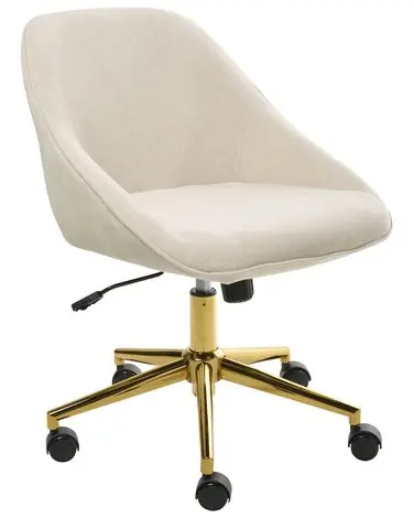 Silla de escritorio BARDSDALE Terciopelo Beige claro - Oficina