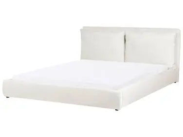 Cama de agua Terciopelo BAJONNA 180 x 200 cm Blanco crema - Dormitorio