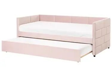 Cama nido Terciopelo CHAVONNE 90 x 200 cm Rosa - Dormitorio
