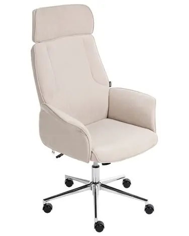Silla de oficina PILOT Terciopelo Beige claro