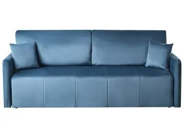 Sofa Bed 3 Seater EGGE Velvet Blue - Living Room
