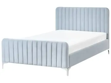 Cama Terciopelo LUNAN 120 x 200 cm Azul claro - Dormitorio