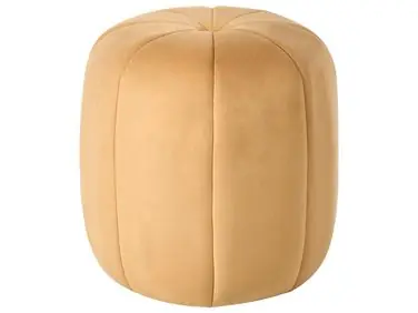 Puf SELBY Terciopelo Mostaza - Accesorios decorativos