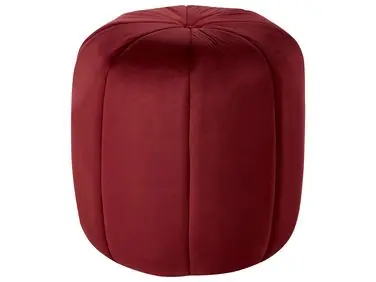 Puf SELBY Terciopelo Rojo oscuro - Accesorios decorativos