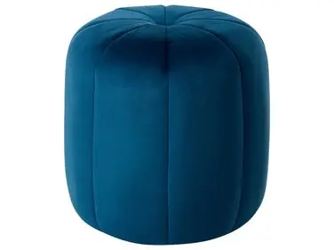 Puf SELBY Terciopelo Azul - Accesorios decorativos
