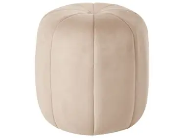 Puf SELBY Terciopelo Beige - Accesorios decorativos