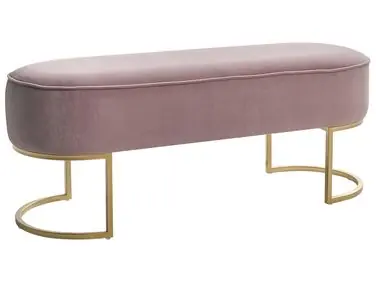 Upholstered Bench MILRY Velvet Pink - Bedroom
