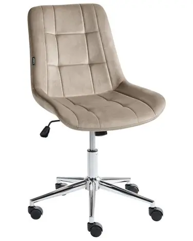 Silla de oficina MELROSE Terciopelo Gris pardo