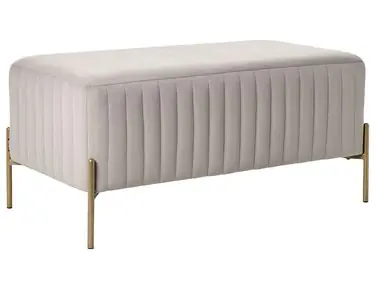 Upholstered Bench UTAH Velvet Taupe - Bedroom