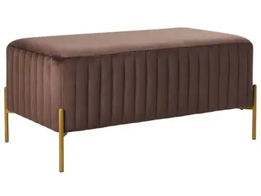 Upholstered Bench UTAH Velvet Dark Brown - Bedroom