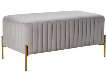 Upholstered Bench UTAH Velvet Grey - Bedroom