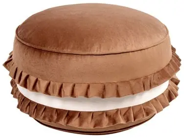 Puf infantil MAROT Terciopelo Marrón - Accesorios decorativos