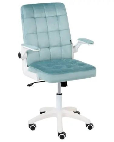 Silla de oficina DANDY Terciopelo Azul claro