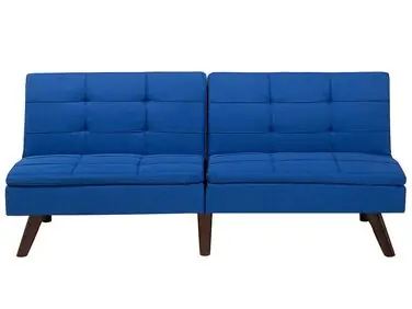 Sofa Bed 3 Seater RONNE Fabric Navy Blue - Living Room