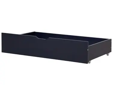 Set of 2 Bed Storage Drawers Pine Wood RUMILLY Navy Blue - Bedroom