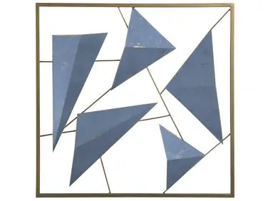 Wall Decor ZINC Metal 50 cm Blue - Home Accessories
