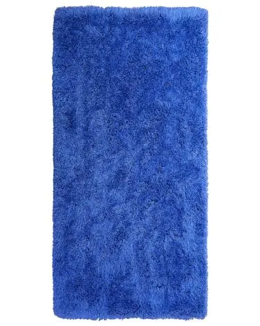 Alfombra de pelo largo CIDE Azul 80 x 150 cm - Accesorios decorativos