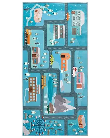 Alfombra infantil KIGI Azul 80 x 150 cm - Accesorios decorativos