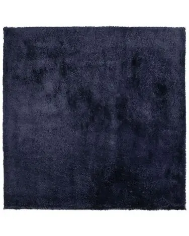 Alfombra de pelo largo EVREN Azul oscuro 200 x 200 cm - Accesorios decorativos