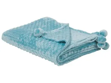 Manta SAMUR 200 x 220 cm Azul claro - Accesorios decorativos