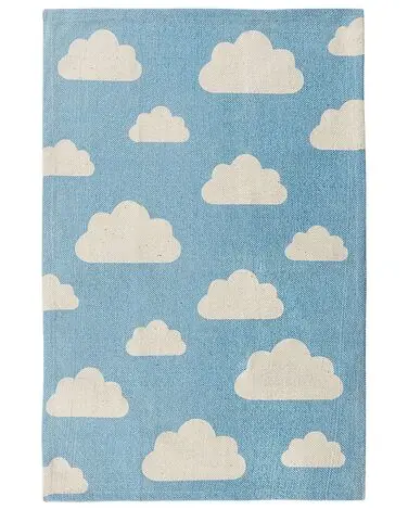 Alfombra infantil GWALIJAR Azul 60 x 90 cm Algodón - Accesorios decorativos