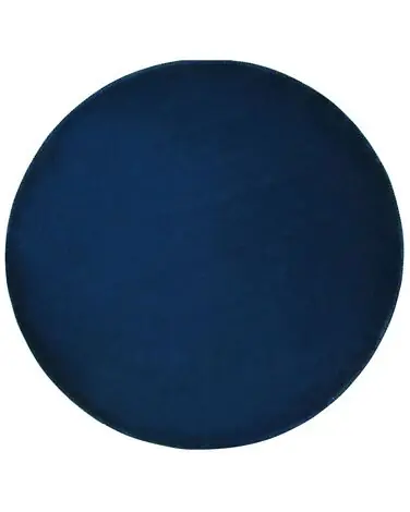 Alfombra GESI II Azul marino ø 140 cm Viscosa - Accesorios decorativos