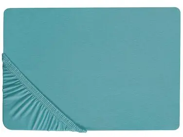 Sábana bajera HOFUF Algodón 180 x 200 cm Turquesa - Accesorios decorativos
