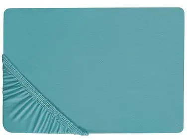 Sábana bajera HOFUF Algodón 200 x 200 cm Turquesa - Accesorios decorativos
