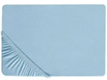 Sábana bajera HOFUF Algodón 160 x 200 cm Azul claro - Accesorios decorativos