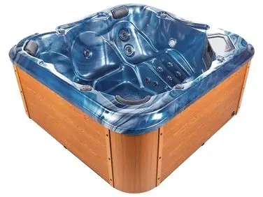 Bañera de hidromasaje LED exterior TULAROSA Azul - Baño