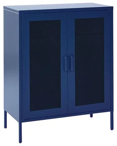 Cabinet WAKATIPU Metal Navy Blue - Living Room