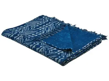 Blanket SHIVPURI Cotton 130 x 180 cm Blue - Home Accessories