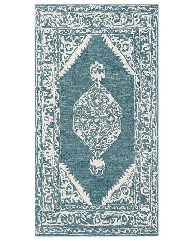 Alfombra GEVAS Azul 80 x 150 cm Lana - Accesorios decorativos