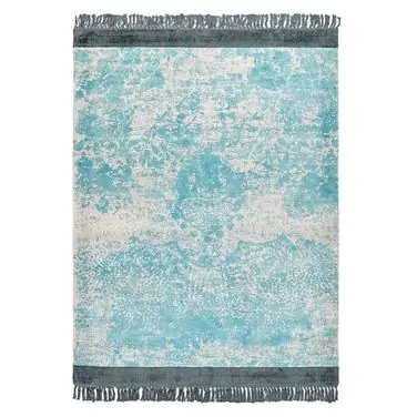 Alfombra AKARSU Azul 140 x 200 cm Viscosa - Accesorios decorativos