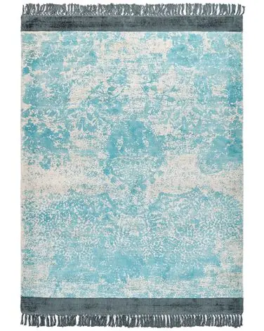 Alfombra AKARSU Azul 160 x 230 cm Viscosa - Accesorios decorativos