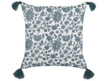 Throw Cushion RUMEX Cotton 45 x 45 cm Blue Floral Pattern - Home Accessories