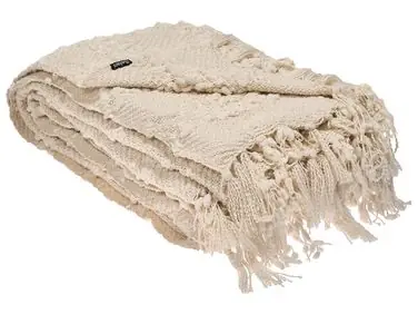 Manta VELLA 220 x 240 cm Blanco crema - Accesorios decorativos
