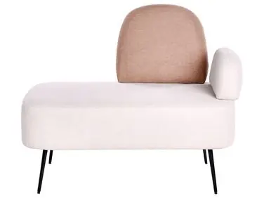 Chaise longue derecho ARCEY Tela Marrón - Sala de estar