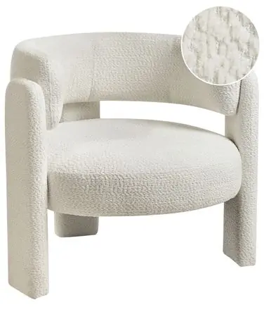 Armchair BUREA Chenille Off-White