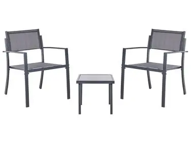 Bistro Set TAVOLETO Metal Dark Grey - Garden & Balcony