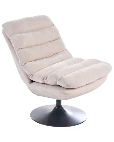 Swivel Armchair HOVET Light Beige - Living Room