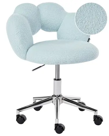 Desk Chair WHIZZY Boucle Light Blue - Home Office