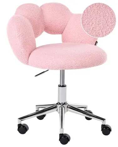 Desk Chair WHIZZY Boucle Pink - Home Office